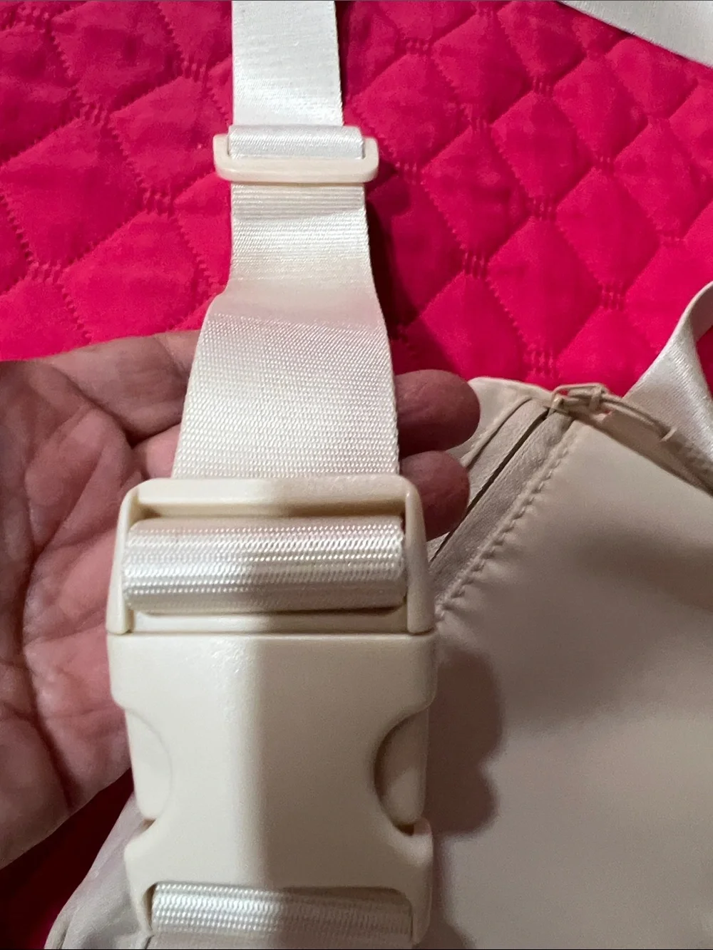 Source Unknown Cream Waist Belt Bag